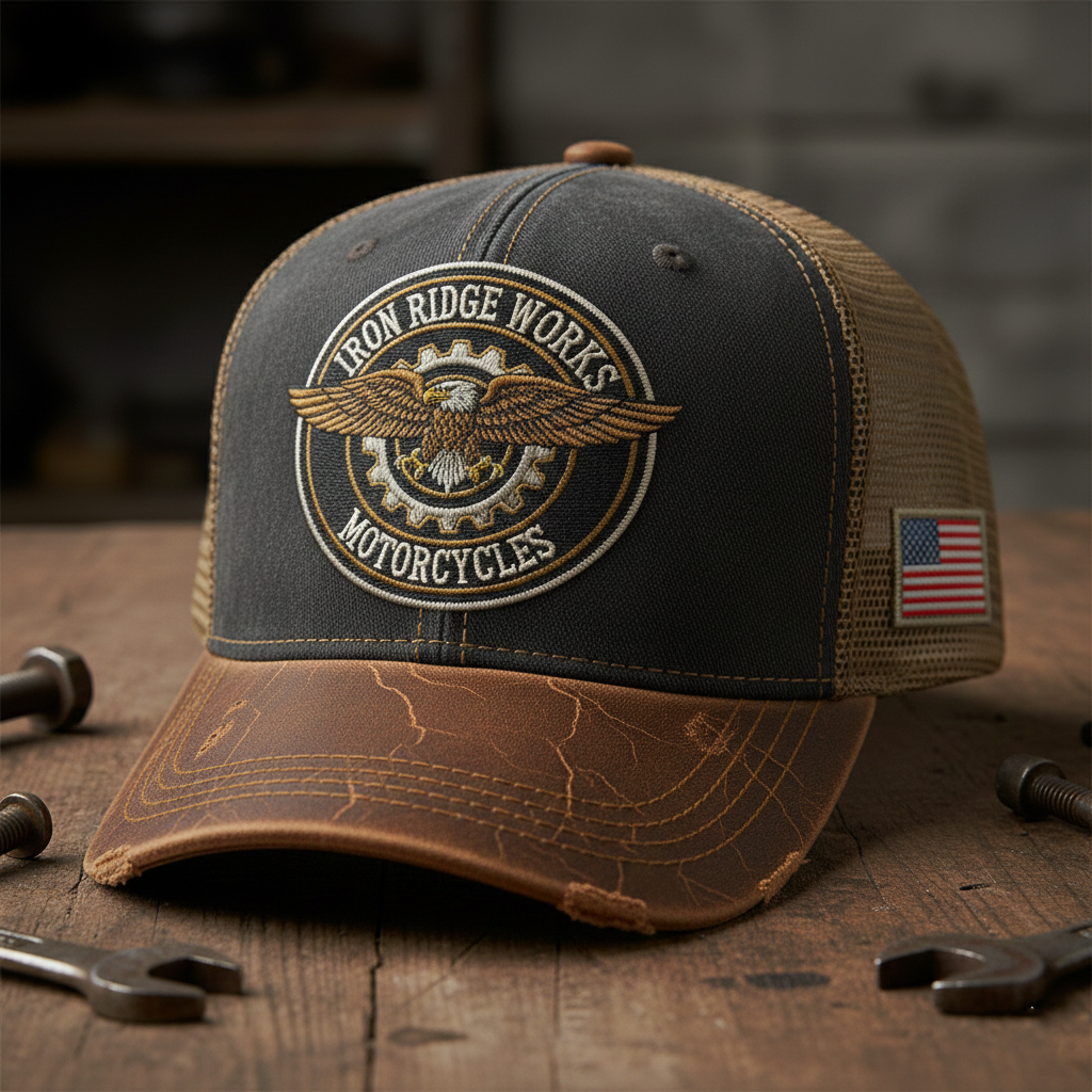 Vintage Distressed Pattern Outdoor Baseball Cap