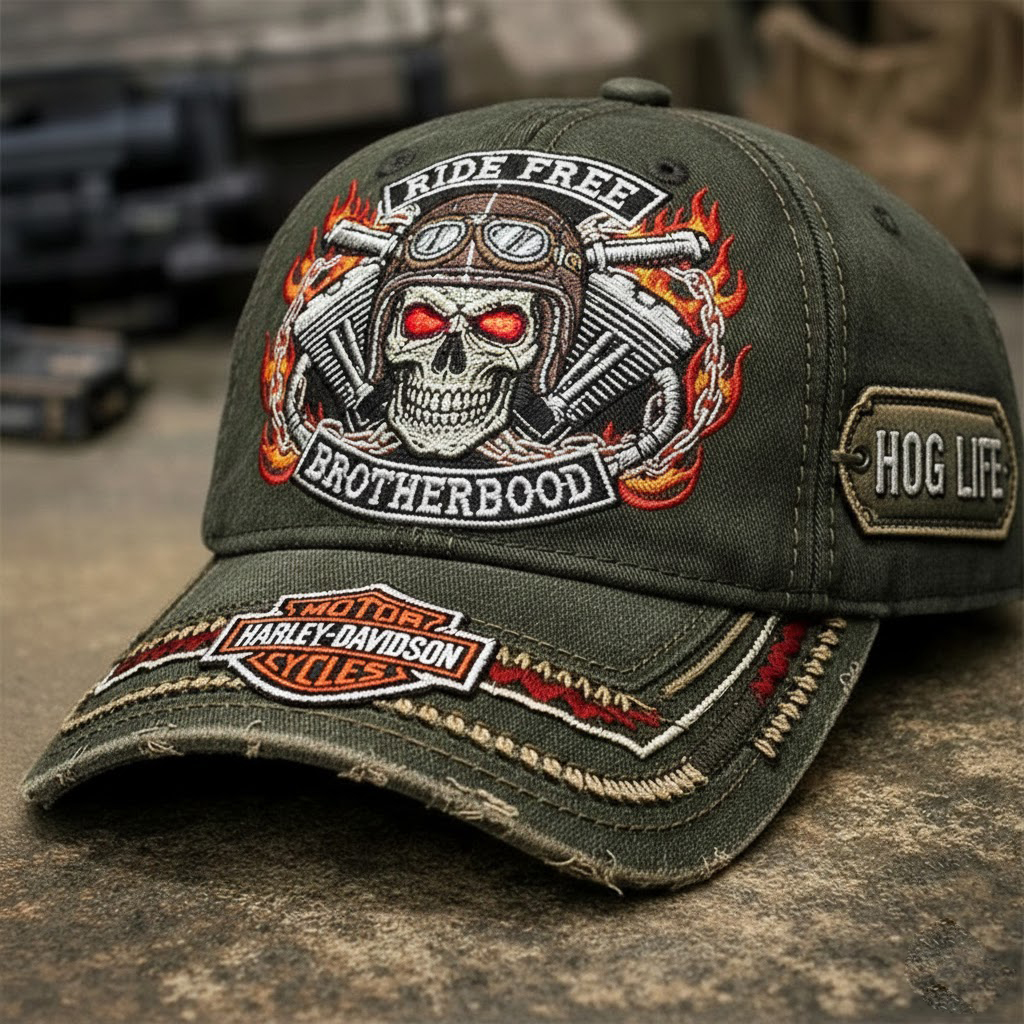Harley Biker Style Baseball Cap
