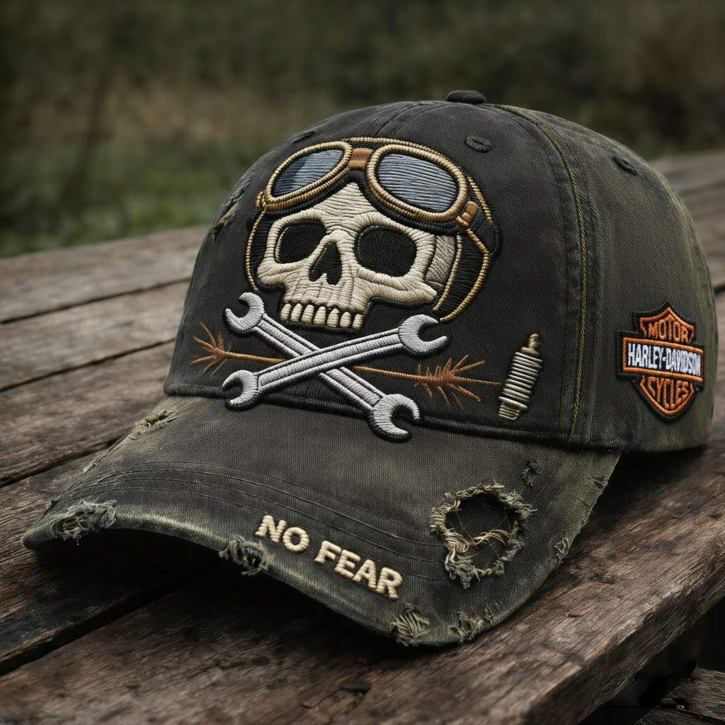 Harley Biker Style Baseball Cap