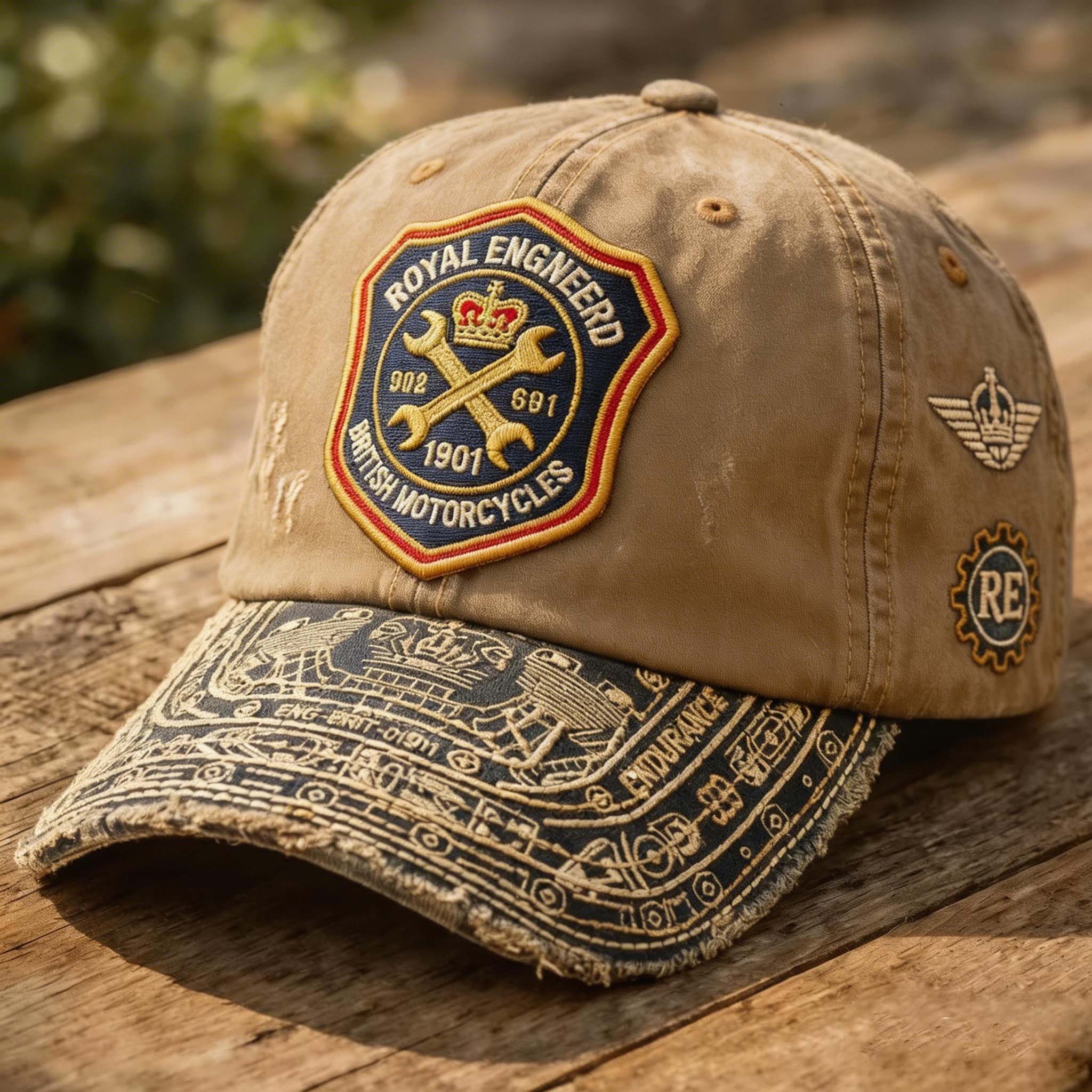 Vintage Motorcycle brands Distressed Outdoor Baseball Cap