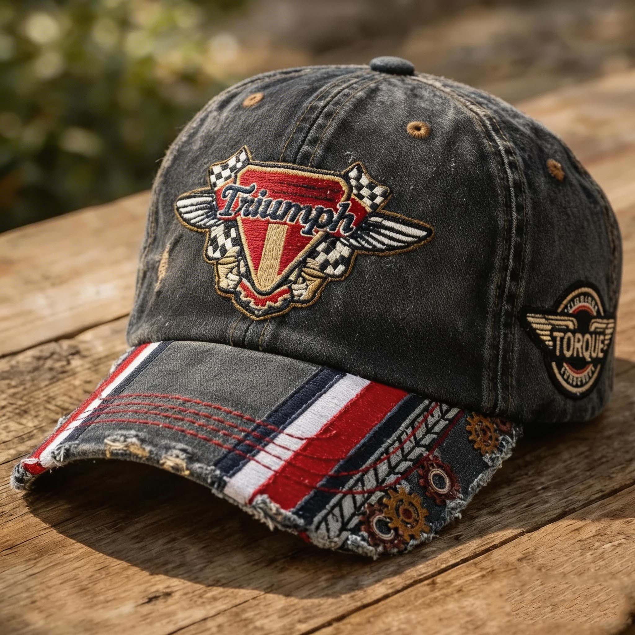 Vintage Motorcycle brands Distressed Outdoor Baseball Cap