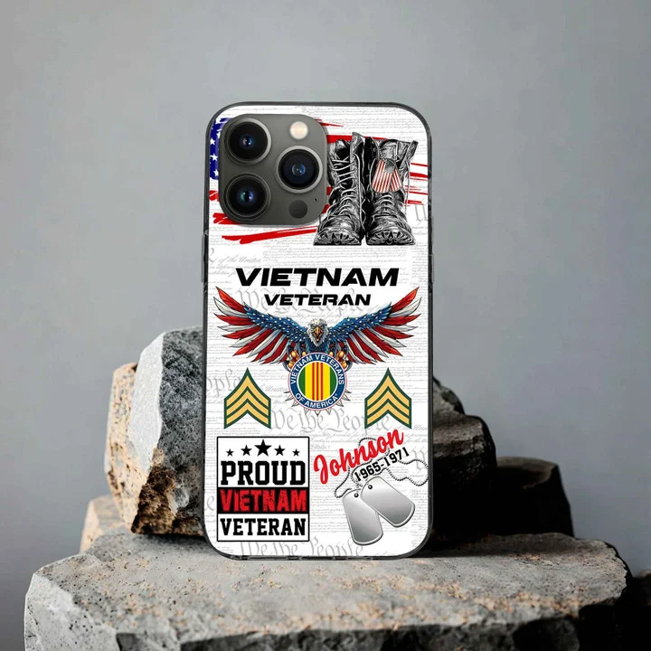High-end custom Vietnam Veteran Made Mobile Phone Case