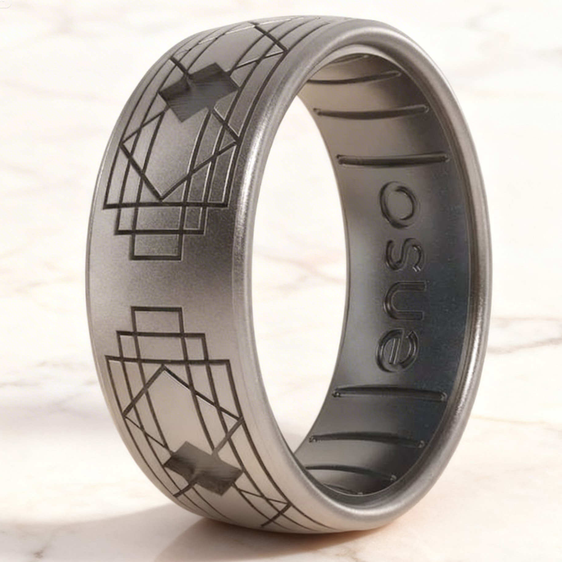 Modern Minimalist Laser Comfort Fit Ring