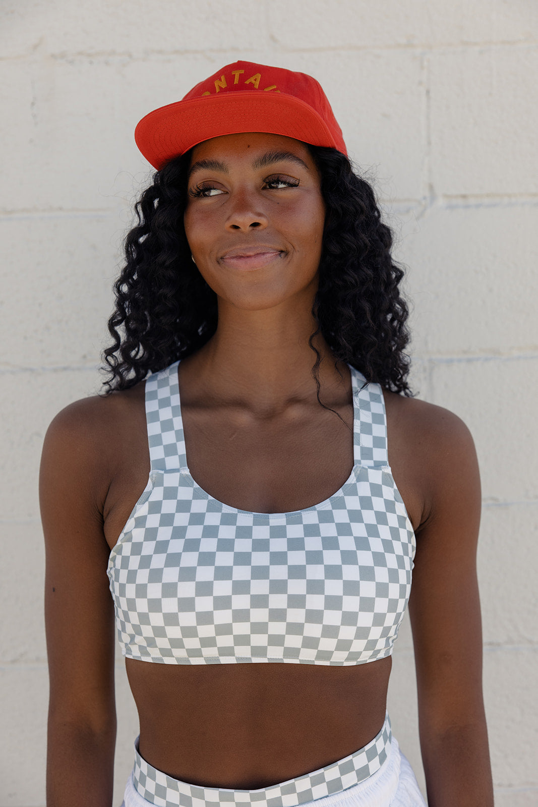 Open Ocean Checkered Bikini Top