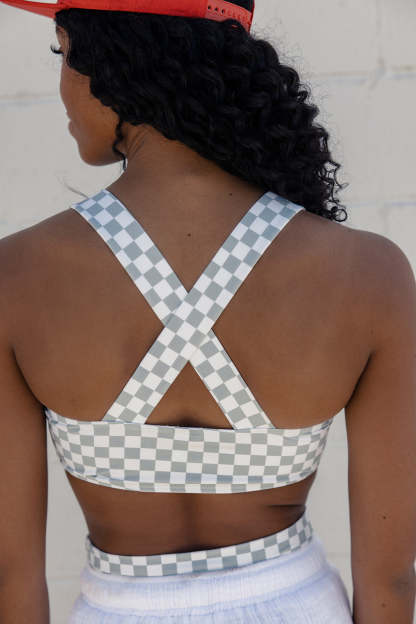 Open Ocean Checkered Bikini Top