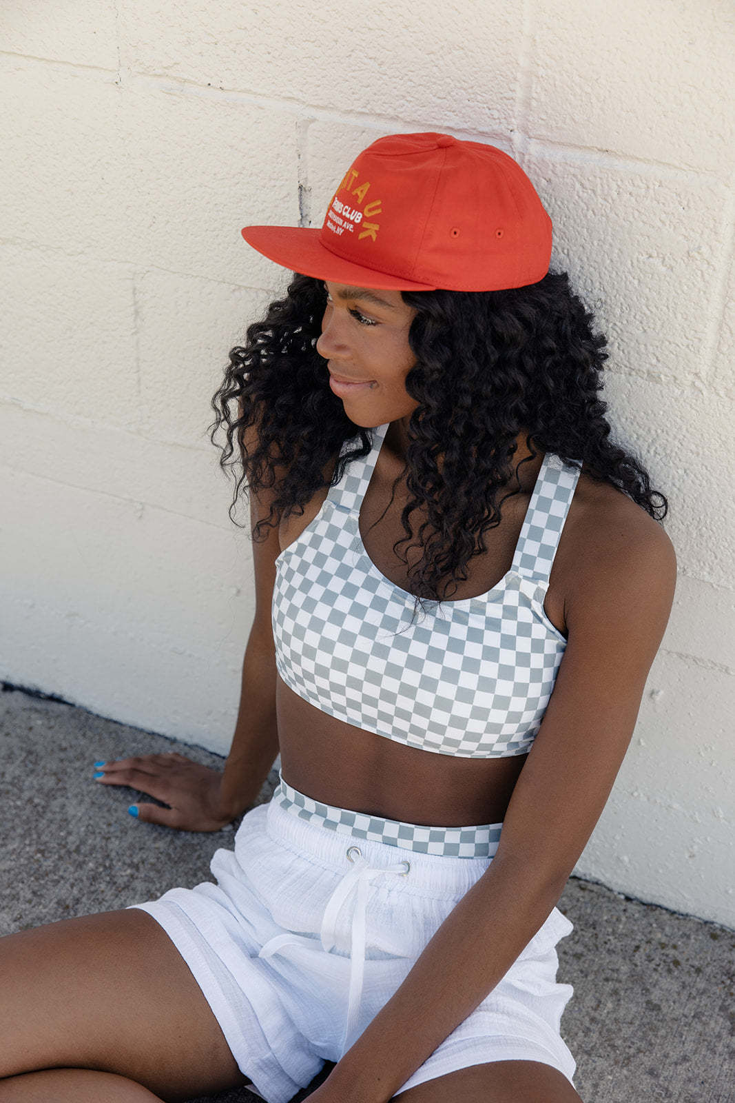 Open Ocean Checkered Bikini Top