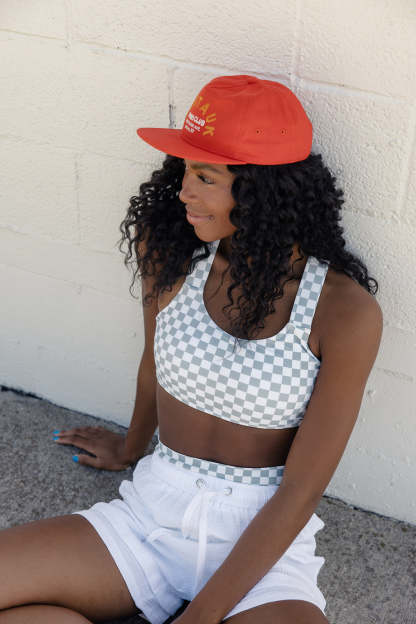 Open Ocean Checkered Bikini Top