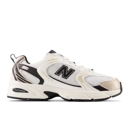 New Balanthece 530 - White with Light Gold Metallic and Black