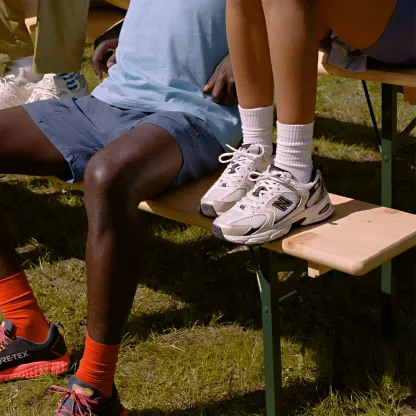 New Balanthece 530 - White with Light Gold Metallic and Black