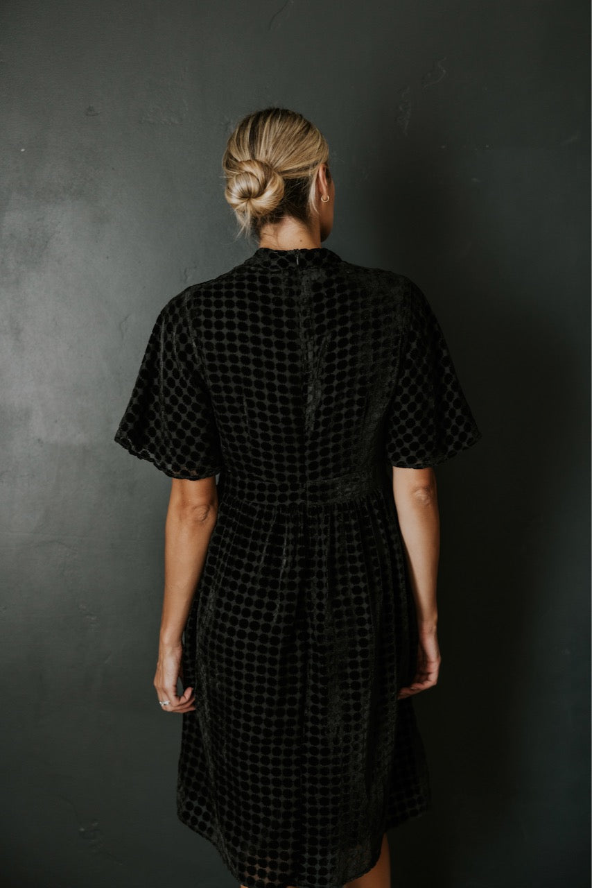Theodosia Velvet Dotted Dress