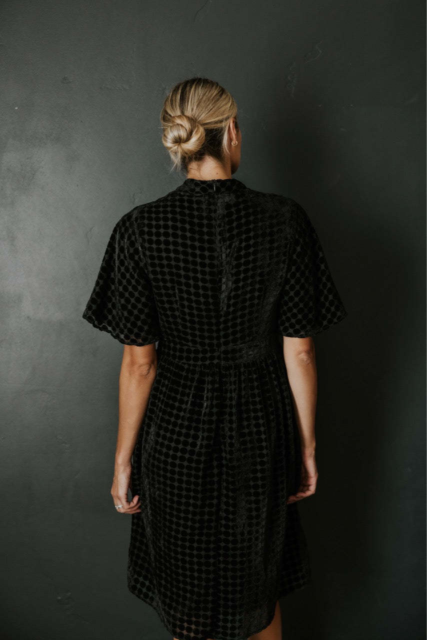 Theodosia Velvet Dotted Dress