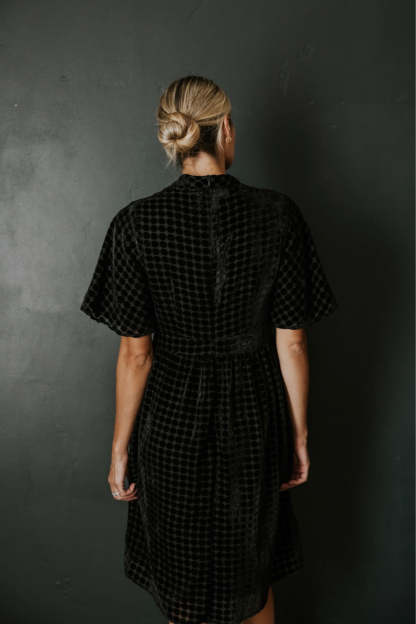 Theodosia Velvet Dotted Dress