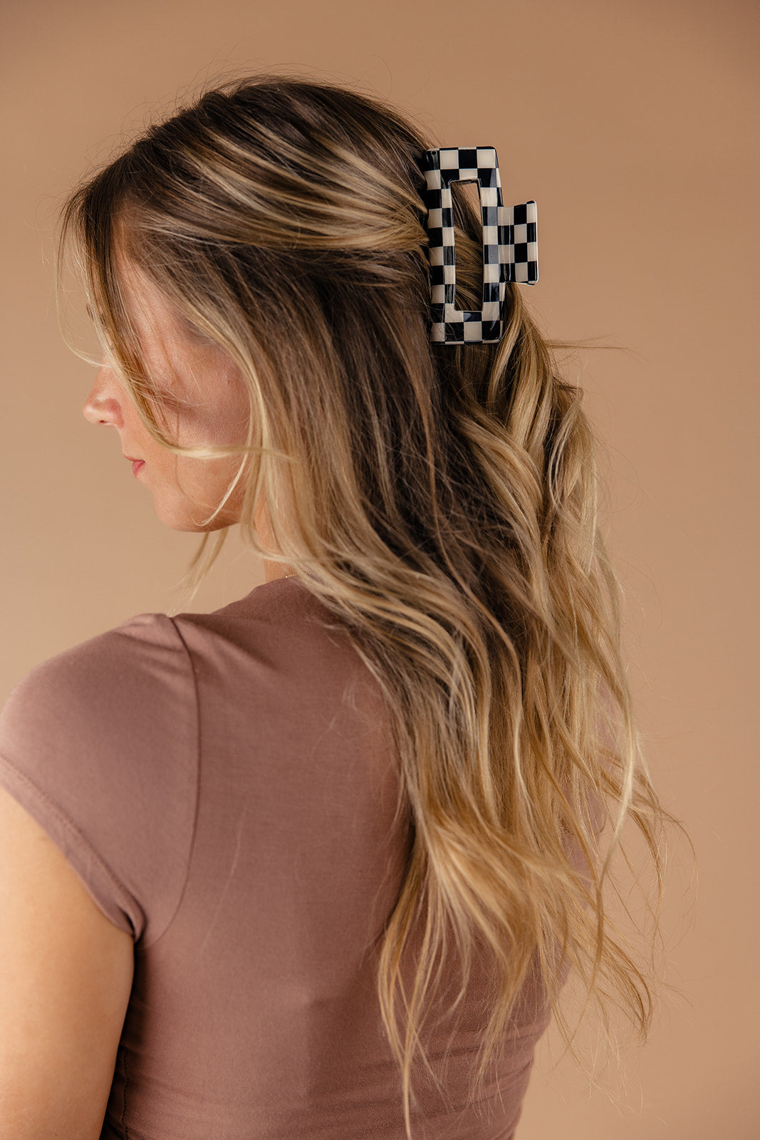 Ozzy Checkered Claw Clip