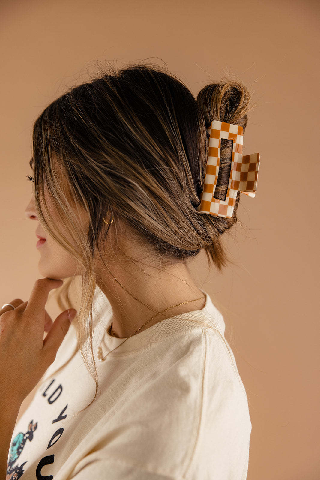 Ozzy Checkered Claw Clip