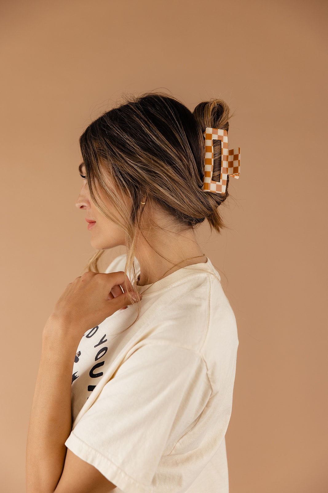 Ozzy Checkered Claw Clip