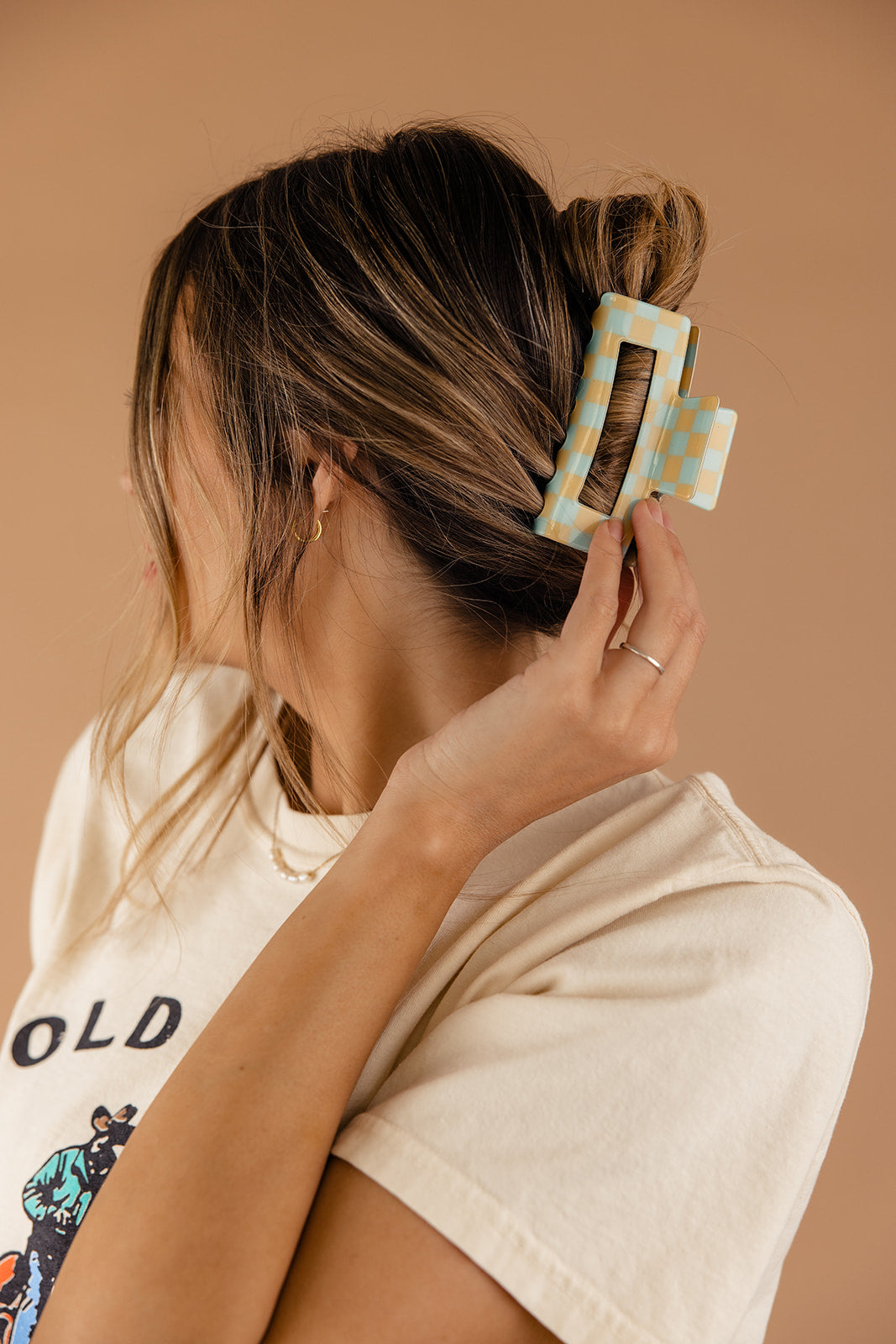 Ozzy Checkered Claw Clip