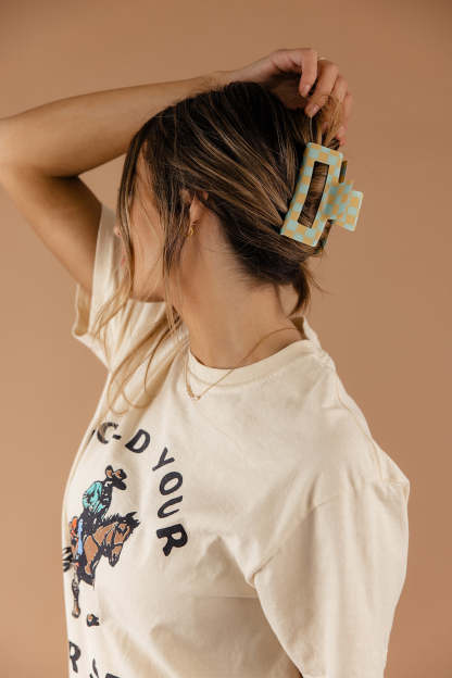 Ozzy Checkered Claw Clip