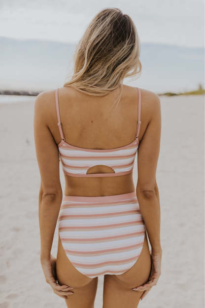 The Sun Kissed Stripe Swim Top