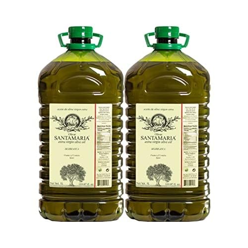 Olivar Santamaria | Aceite de Oliva Virgen Extra | Variedad Hojiblanca Premium | Primera presión en frío | España | Alto contenido en polifenoles | Ideal para aderezos de ensaladas, cocinar, freír y marinar | 5 litros (2 unidades)