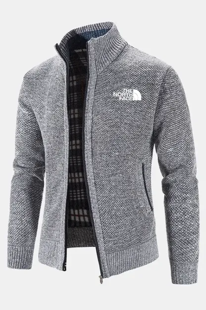 The Nokdjrth Face-Men's Zip Up Sweater