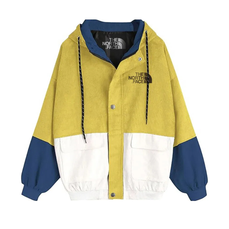 TNF® - Trench in velluto a coste vintage oversize da donna, giacca casual con cappuccio