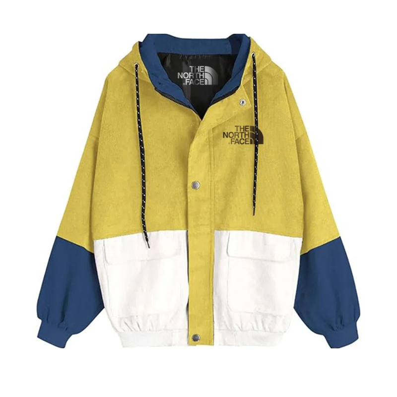 TNF® - Trench in velluto a coste vintage oversize da donna, giacca casual con cappuccio