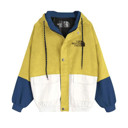 TNF® - Trench in velluto a coste vintage oversize da donna, giacca casual con cappuccio