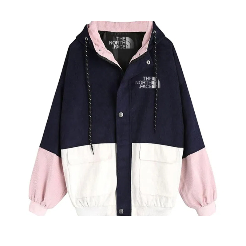 TNF® - Trench in velluto a coste vintage oversize da donna, giacca casual con cappuccio