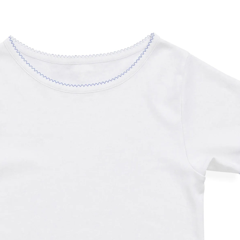 Pure white short T-shirt