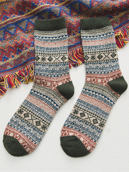 Calzini tribali retrò morbidi e caldi