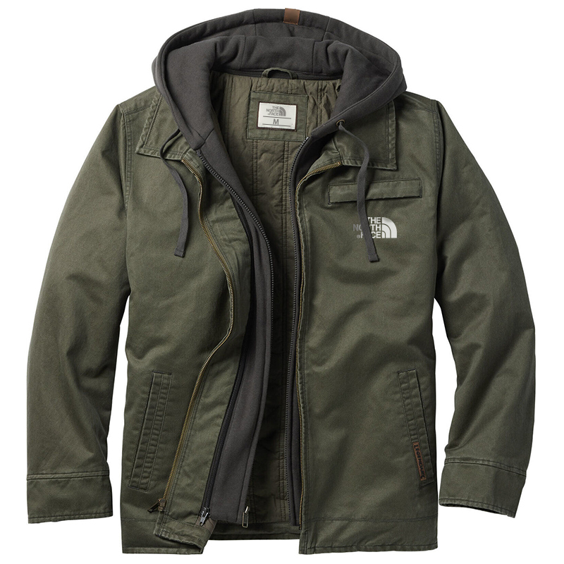 The Nokdjrth Face-Cappotto casual in cotone cerato Dakota da uomo