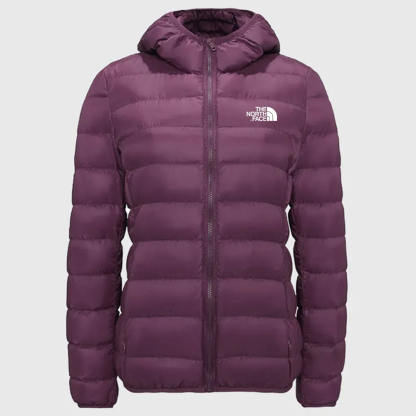 Chaqueta extragrande con capucha y plum??n plegable