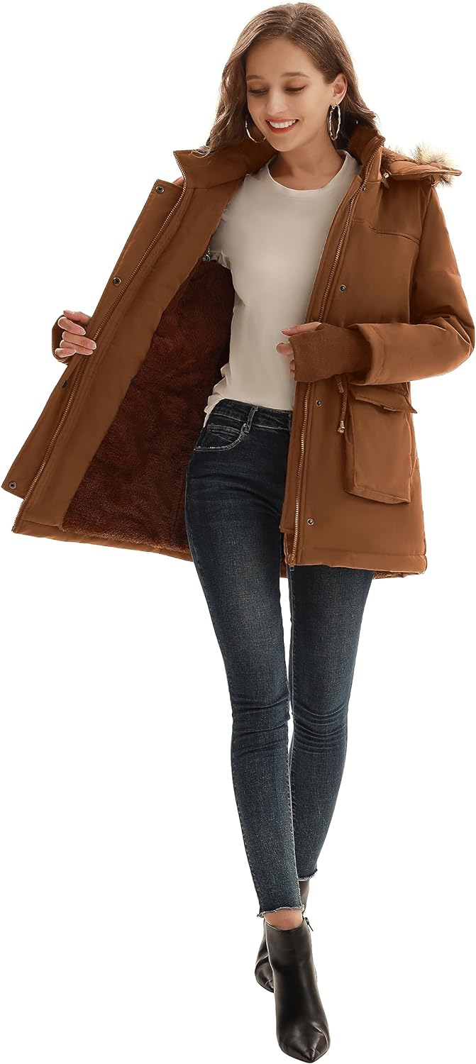 The Nokdjrth Face - Parka Invernale Donna in Lana - Elegante e Caldo