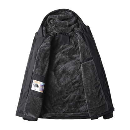 ????Windproof and waterproof jacket for men, casual sports, velvet, thickened, warm cotton clothing, mountaineering clothing