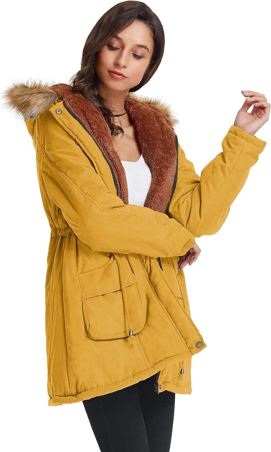 The Nokdjrth Face - Parka Invernale Donna in Lana - Elegante e Caldo