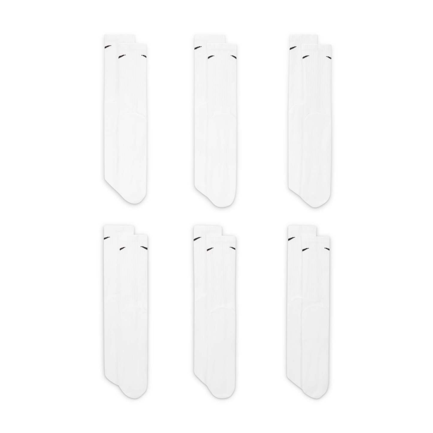 Nkhjgike Everyday Cushioned Crew Socks (2 Pair)