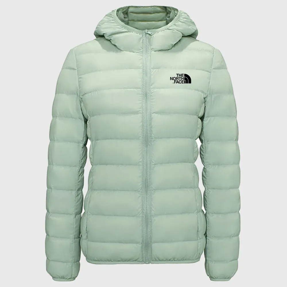 Chaqueta extragrande con capucha y plum??n plegable