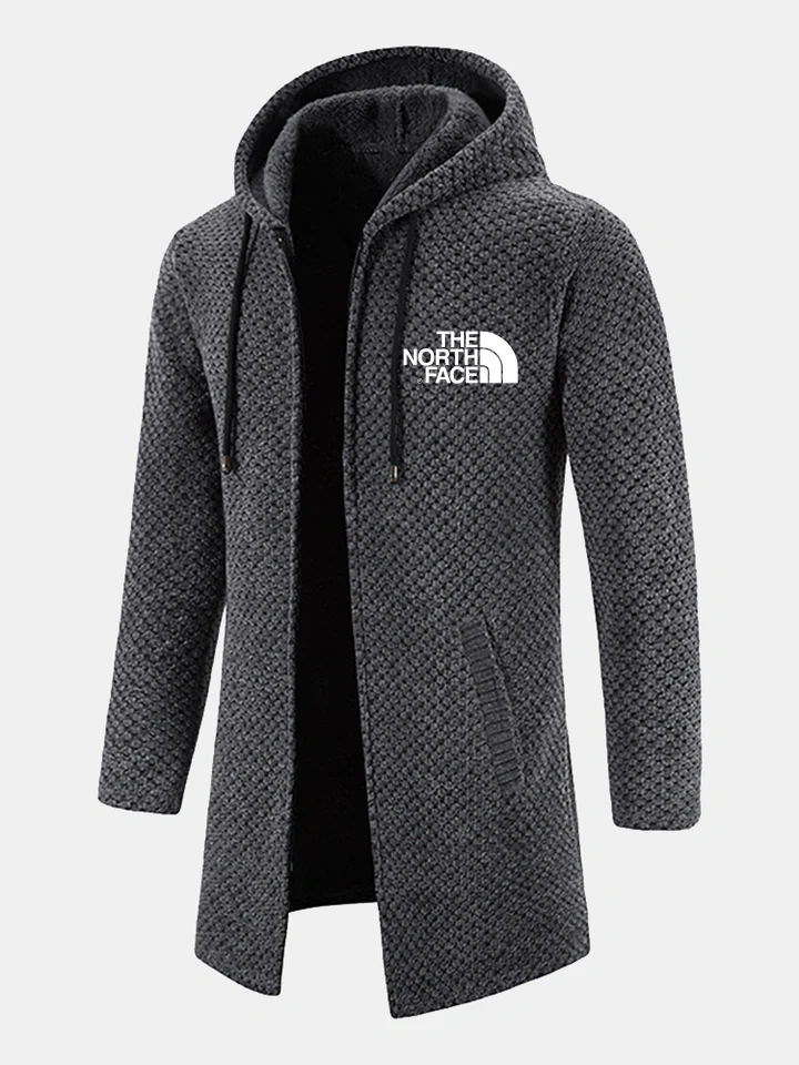 2024 THE NORTH FACE-Cappotto lungo in cashmere testurizzato con cappuccio