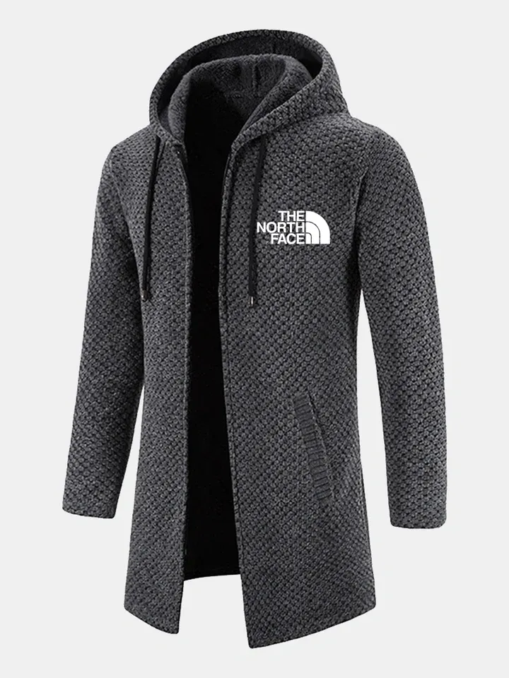 2024 THE NORTH FACE-Cappotto lungo in cashmere testurizzato con cappuccio