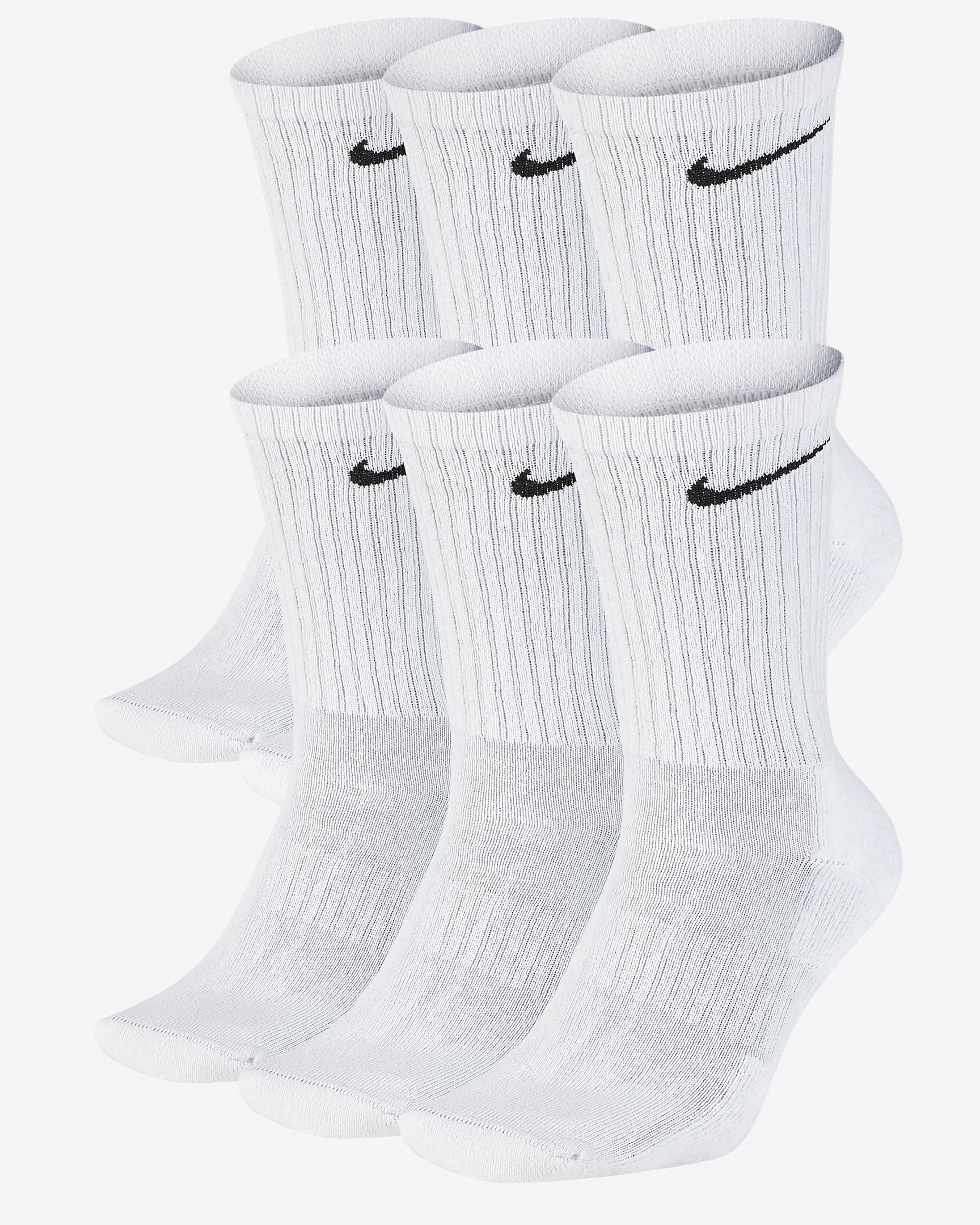 Nkhjgike Everyday Cushioned Crew Socks (2 Pair)