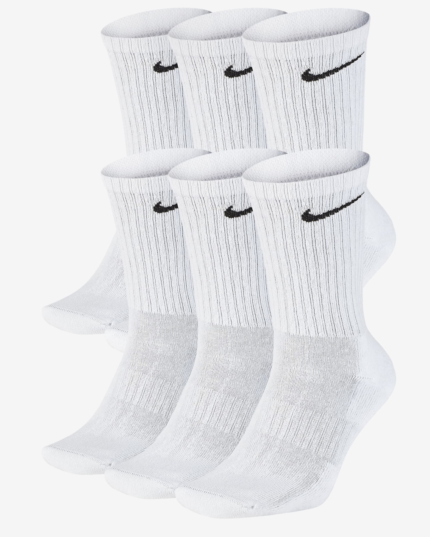 Nkhjgike Everyday Cushioned Crew Socks (2 Pair)