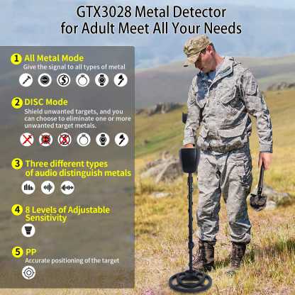 The GT3028 underground metal detector can perform multifunctional detection on various types of terrain.