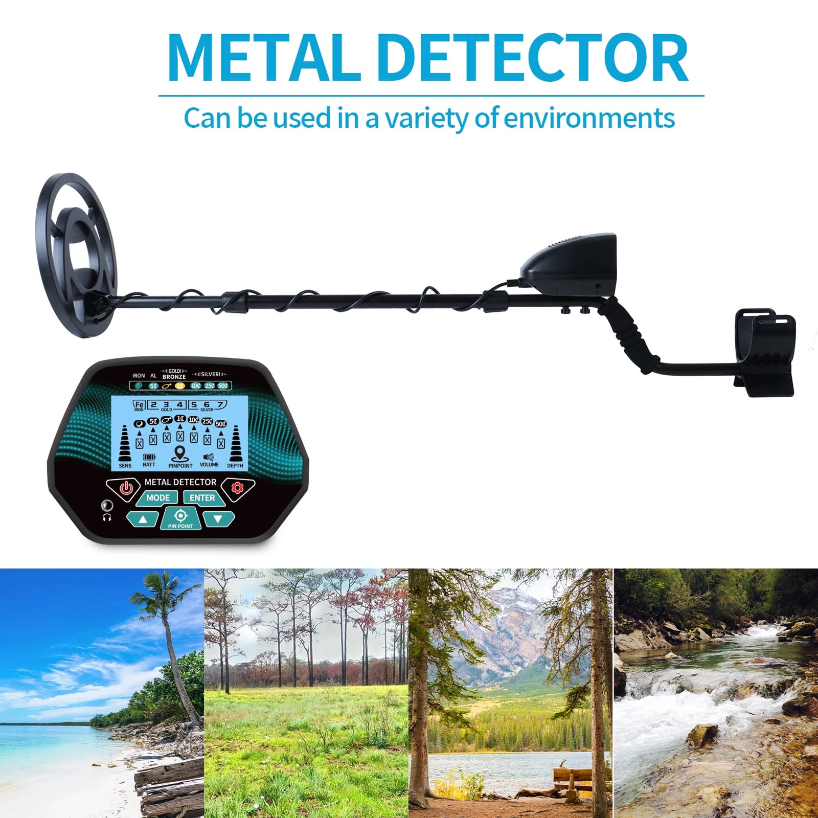 The GT3028 underground metal detector can perform multifunctional detection on various types of terrain.