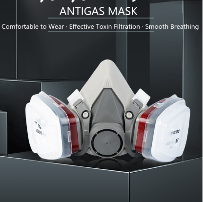 Reusable Gas Mask with Goggles | Fearless Against Toxins and Dust, Breathe with Ease