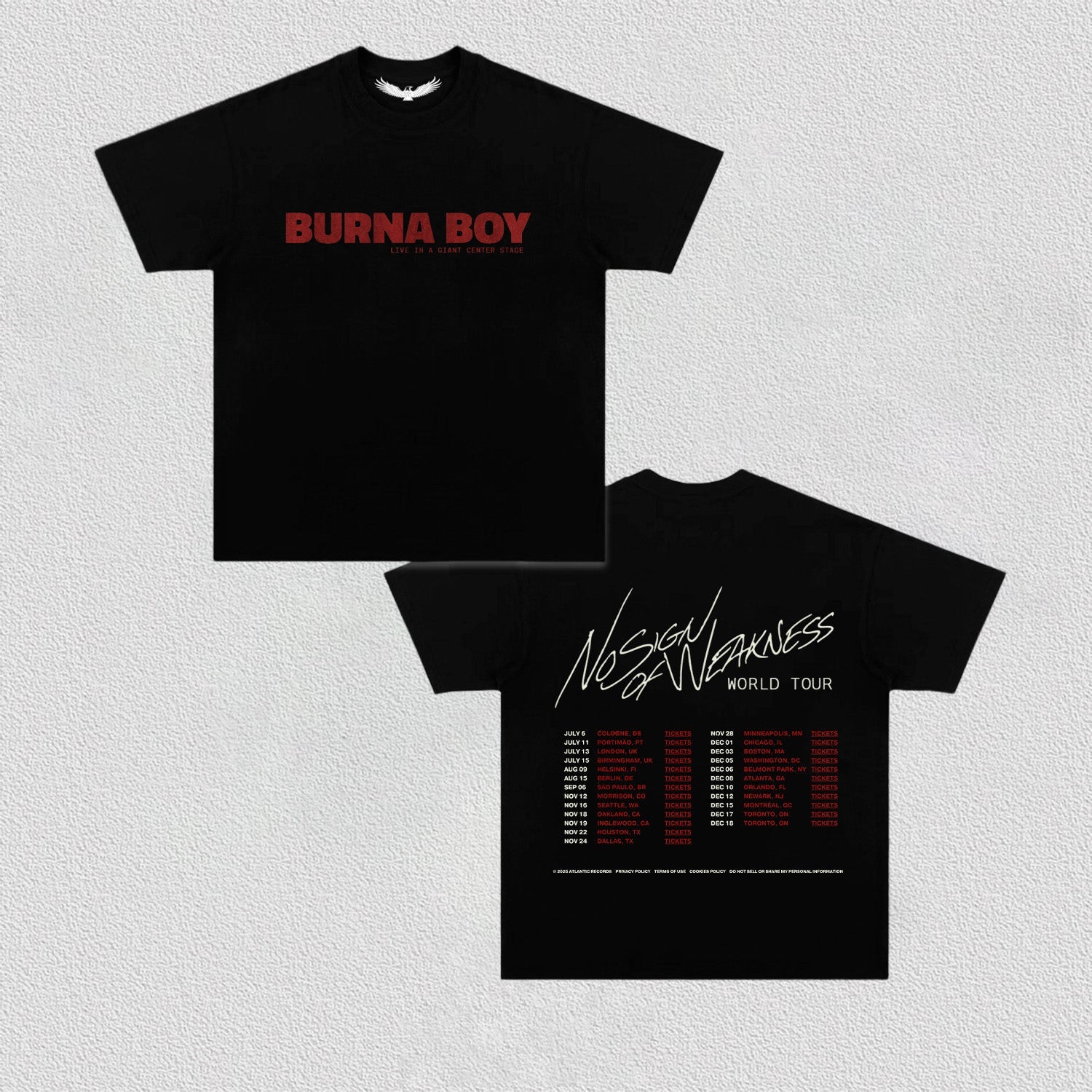 Burna Boy No Sign Of Weakness TEE