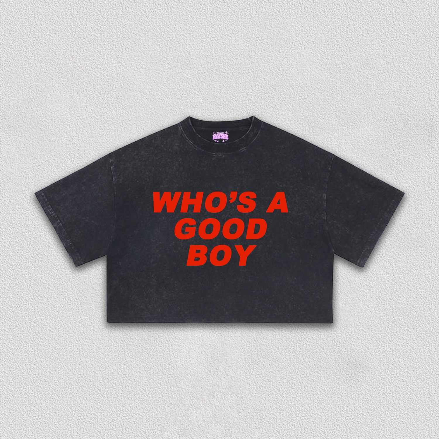 Who's A Good Boy Y2K Crop Tee