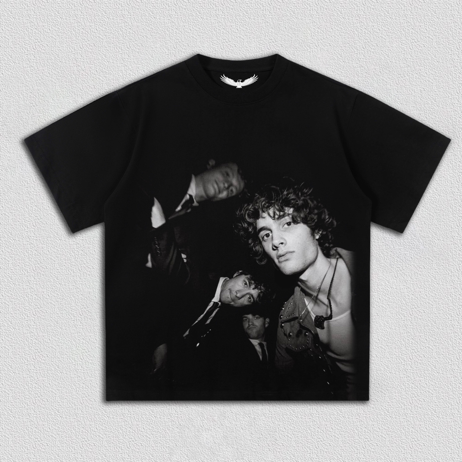 Sombr with touring band Tee