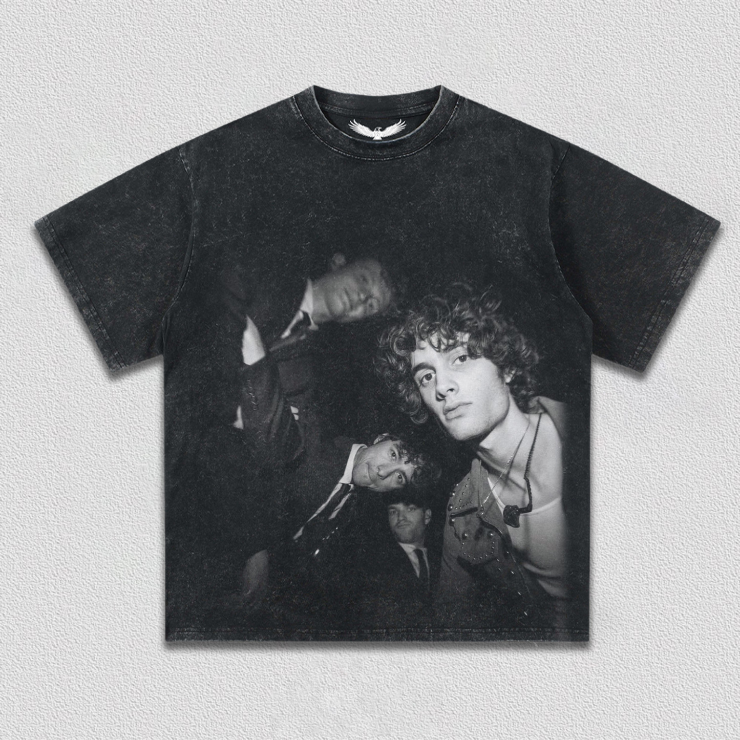 Sombr with touring band Tee