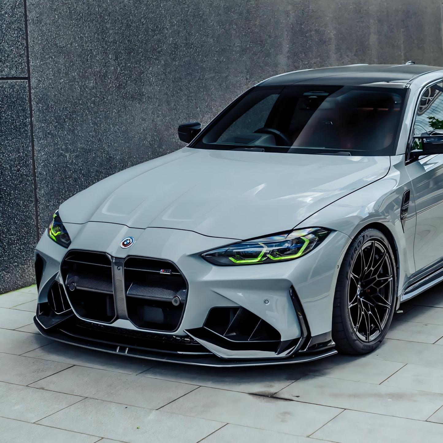 Adro Inc BMW G80, G81 M3 & G82, G83 M4 Front Splitter In Pre Preg Carbon Fibre For Adro Front Bumper-CCO