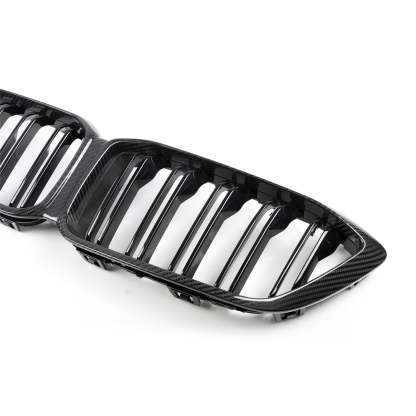 MHC+ BMW F87 M2 Competition Premium Front Grille In Pre Preg Carbon Fibre & Gloss Black (2018-2020)-CCO